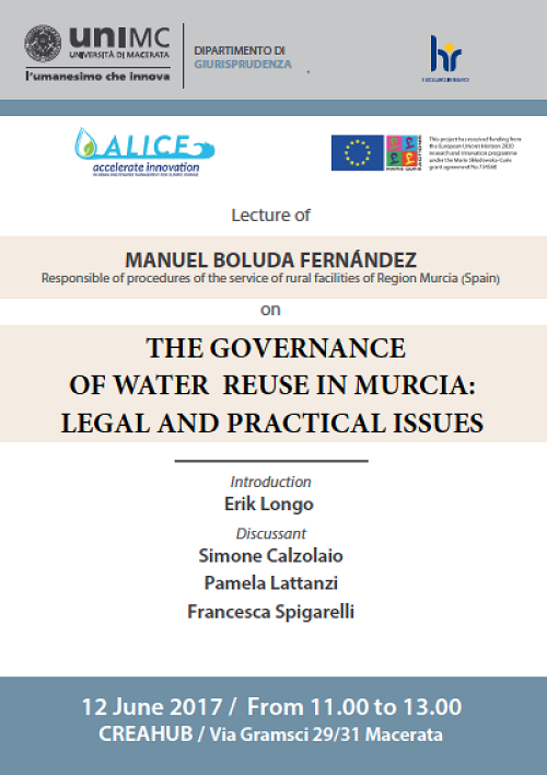 ALICE Lecture on water reuse  governance in Murcia